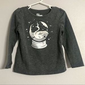 Epic Threads Toddler Girls Longsleeve Swan Snowglobe Shirt